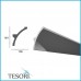 Плинтуса EliteDecor ввиде карниза для скрытой подстветки Tesori KF708 гибкий для эркеров