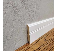 Плинтус MDF Plinth 80мм рельеф белый