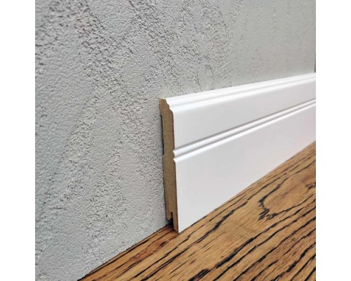 Плинтус MDF Plinth 100мм рельеф белый 