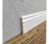 Плинтус MDF Plinth 80мм рельеф французский белый 