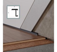 Профіль алюмінієвий прихованого монтажу 10 мм для LED підсвічування WT S1012new (тіньовий шов) RAL9005 чорний