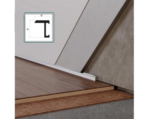 Профиль алюминиевый скрытого монтажа 10 мм для LED подсветки WT S1012new (теневой шов) цвет RAL