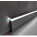 Плінтус алюмінієвий BD78 78мм для LED-підсвічування білий RAL9003