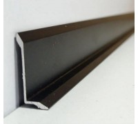 Плинтус алюминиевый (мини-плинтус) WT профиль BD6 25мм чорный RAL9005