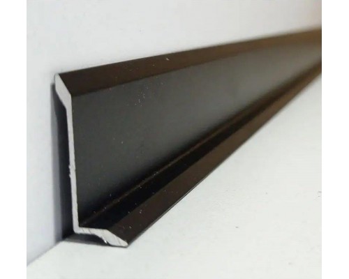 Плинтус алюминиевый (мини-плинтус) WT профиль BD6 25мм чорный RAL9005