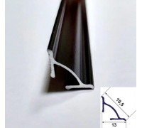 Мини-плинтус (галтель) алюминиевый WT профиль 13мм черный RAL9005
