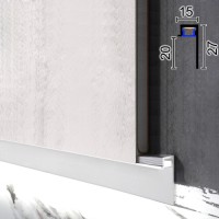 Плинтус алюминиевый WT P123 скрытого монтажа 30мм для LED-подсветки