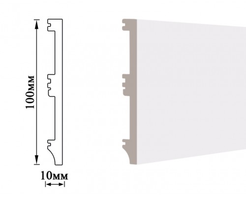 Плинтус Umi 100мм белый 