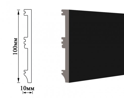 Плінтус Umi 100мм чорний