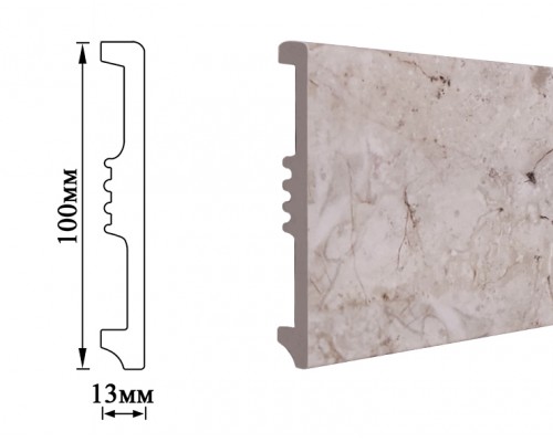 Плінтус Umi 100мм мармур сірий