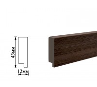 Плинтус Umi 43мм темное дерево