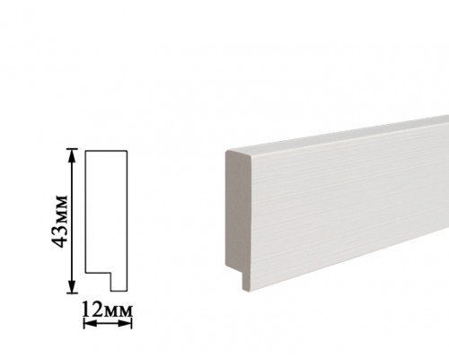Плинтус Umi 43мм белый
