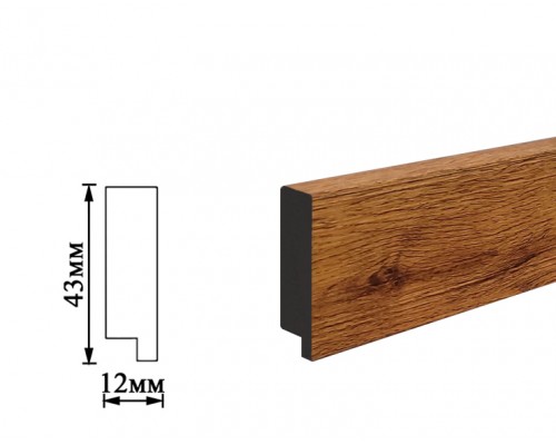 Плінтус Umi 43мм дуб золотий