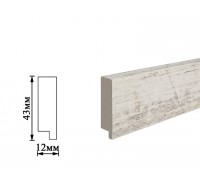 Плинтус Umi 43мм белый лофт