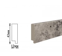 Плінтус Umi 43мм бетон сірий