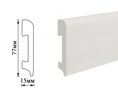 Плінтус Umi 77мм слонова кістка