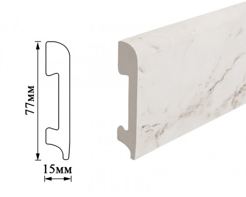 Плінтус Umi 77мм мармур