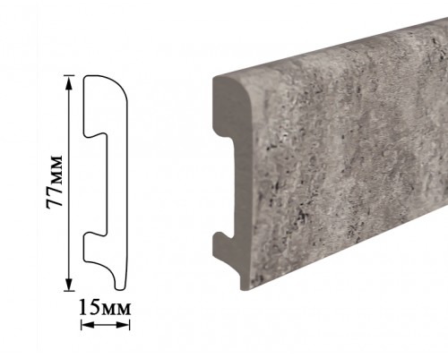 Плинтус Umi 77мм бетон темный
