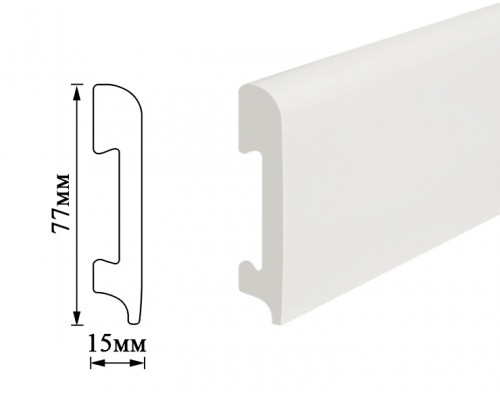 Плинтус Umi 77мм белый