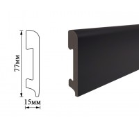Плинтус Umi 77мм чорный