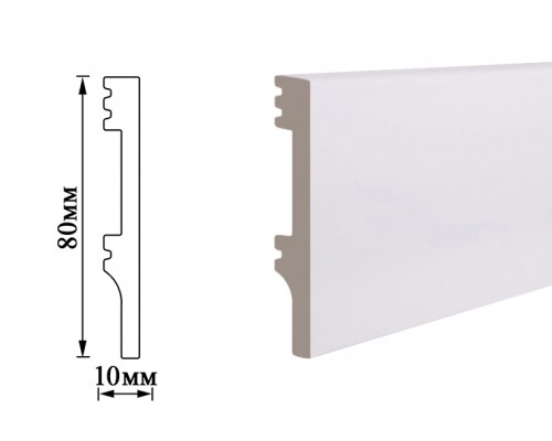 Плинтус Umi 80мм белый