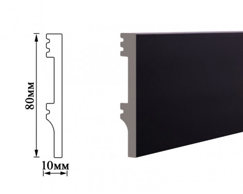 Плінтус Umi 80мм чорний