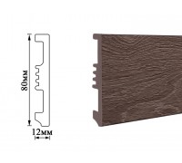 Плинтус Umi 80мм дуб темный