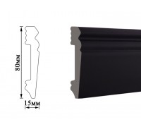 Плинтус Umi 80мм чорный