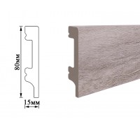 Плинтус Umi 80мм дуб светлый