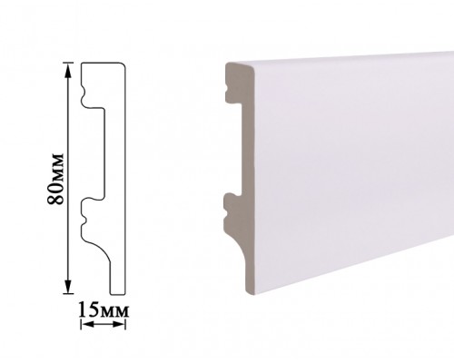 Плінтус Umi 80мм white