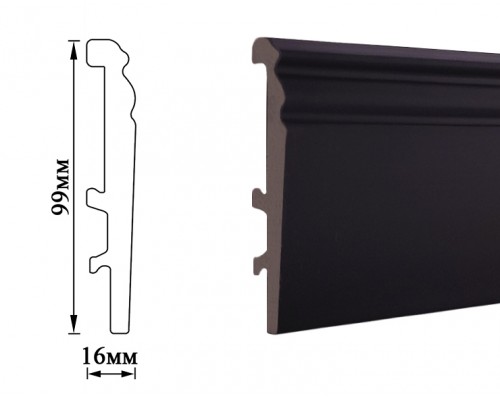 Плінтус Umi 99мм black