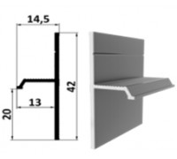 Плинтус теневого шва (теневая подстветка) WT Profil 102 20 мм