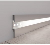 Плинтус WT Profil 65022 60мм для LED-подсветки анодированное серебро