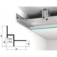 Профиль алюминиевый теневого шва 14 мм для LED подсветки WT Profil WT14 RAL
