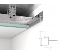 Профиль алюминиевый теневого шва 12 мм WT Profil WT10