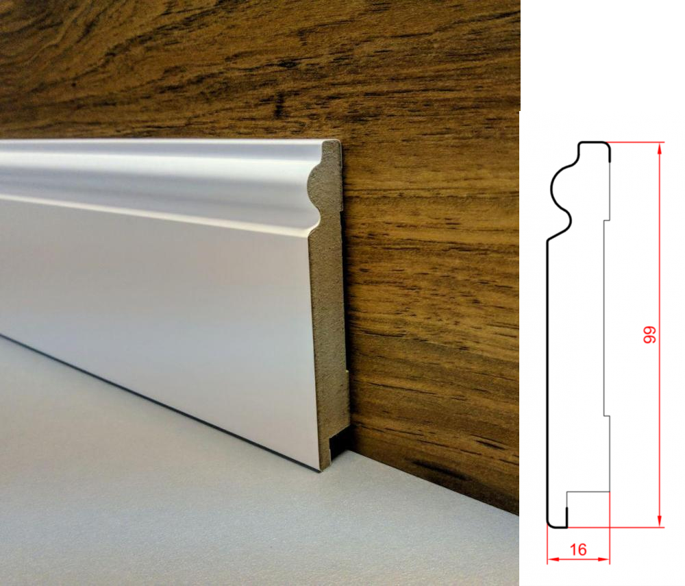 Как выглядит плинтус мдф